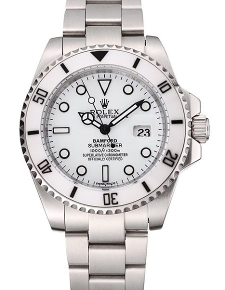 Rolex Submariner Bamford White Dial Stainless Steel Bracelet  1453863