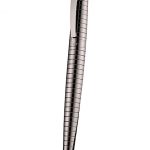 Christian Dior Horizontally Grooved Dark Grey Brown Ballpoint Pen  622741