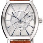 Vacheron Constantin Malte White Dial Stainless Steel Case Brown Leather Bracelet