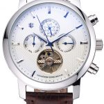 Vacheron Constantin Patrimony Traditionnelle Silver Case Brown Leather Strap 622304