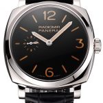 Swiss Panerai Radiomir Black Dial Stainless Steel Case Black Leather Strap