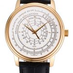Swiss Patek Philippe Multi-Scale Chronograph White Dial Gold Case Black Leather Strap