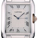 Cartier Tank Anglaise 36mm White Dial Stainless Steel Case Two Tone Bracelet