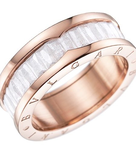Bvlgari B. ZERO 1 White Amethyst Rose Gold Ring 700756