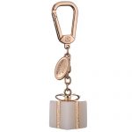 Louis Vuitton Replica White Ceramic & Rose-Gold Gift Box Bag Charm