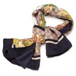 Gucci GG Blooms Print Scarf Black 621819