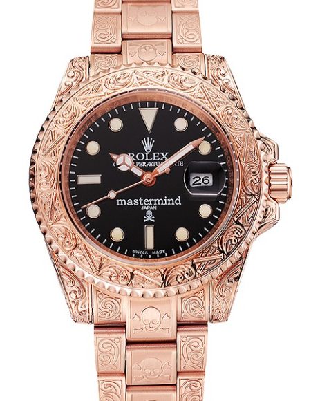 Rolex Mastermind Japan Limited Edition Black Dial Rose Gold Case And Bracelet 1454073