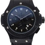 Hublot Big Bang Carbon Dial Carbon Case And Bezel Black Leather Strap  622773