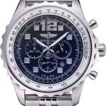 Breitling Professional Chronospace Black Dial Stainless Steel Bracelet  622505