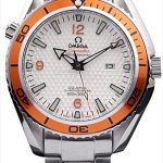 Omega Seamaster Planet Ocean Co-axial Orange Case White Dial