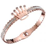Rolex Crown Diamond Embelished Rose Gold Bracelet  700768