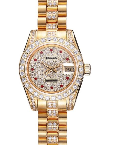 Swiss Rolex DateJust Diamond Dial Gold 622023