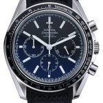 Omega Speedmaster Black Rubber Strap Black Dial  622042