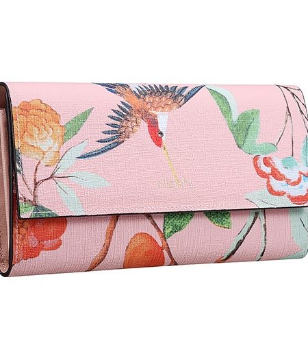 Gucci Tian Pink Leather Continental Wallet 18927133