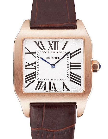 Cartier Santos 100 Diamond Rose Gold Bezel 621932