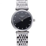 Longines La Grande Classique Stainless Steel Black Dial Diamond Markers Femme  622112