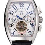 Franck Muller Casablanca Black Croco Leather Strap Tourbillon 80282