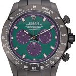 Rolex Daytona Black Ion Plated Tachymeter Black Stainless Steel Strap Green Dial 80246
