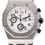 Swiss Audemars Piguet Royal Oak Offshore White Dial Stainless Steel Case Black Rubber Strap  622853