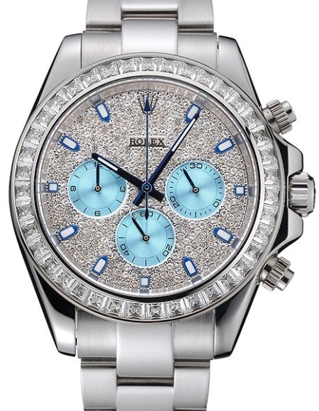 Rolex Cosmograph Daytona Diamond Dial Stainless Steel Case And Bracelet  1454251