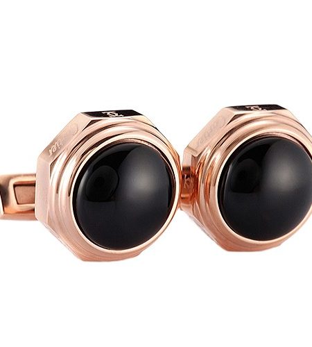 Cartier Santos De Cartier Rose Gold And Black Cufflinks 700675