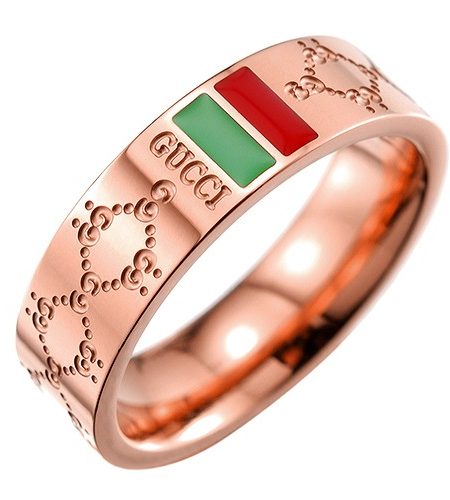 Gucci Web Detail Rose Gold Ring 700579