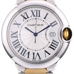 Cartier Ballon Bleu 38mm White Dial Stainless Steel Case Two Tone Gold Bracelet