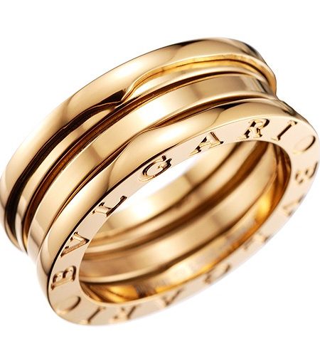 Bvlgari B.Zero1 3-Band Diamonds Gold Ring 700575