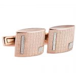 Givenchy Rose Gold Cufflinks With Silver Logo    700697