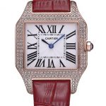 Cartier Santos 100 Diamond Rose Gold Bezel 621917
