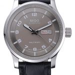 Mido Multifort Grey Dial Black Leather Strap  622179