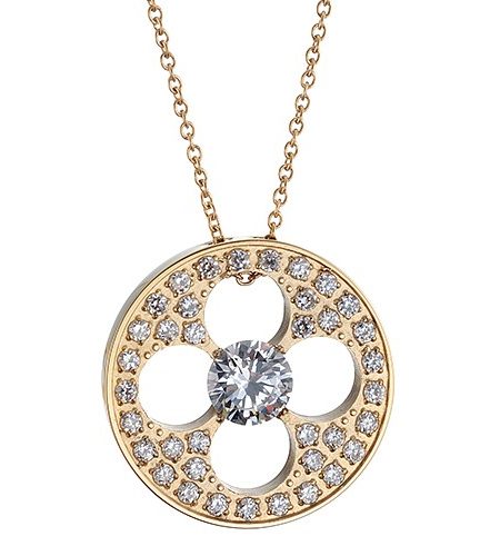 Louis Vuitton Diamond Blossom BB Gold Necklace  700737