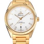 Omega Globemaster White Diak Gold Case And Bracelet