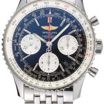 Swiss Breitling Navitimer Black Dial Stainless Steel Bracelet  622442