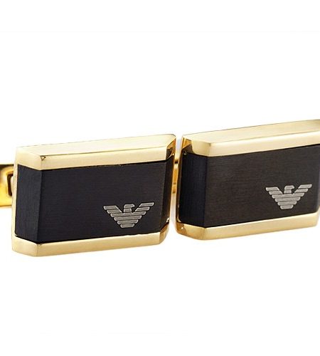 Emporio Armani Logo Gold Cufflinks 700654