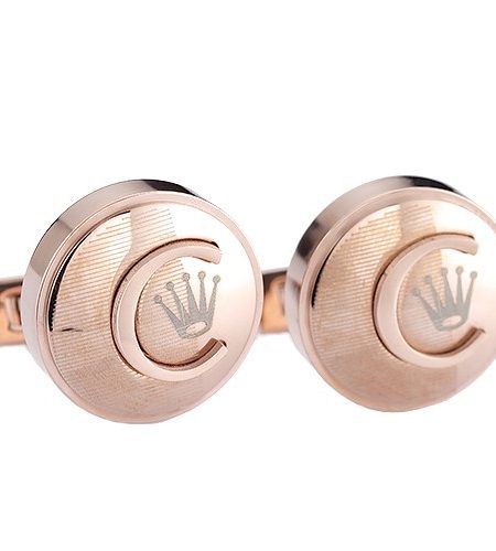 Rolex Emblem Rose Gold Cufflinks 700771