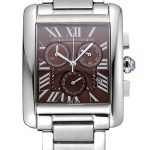 Cartier Tank MC Brown Dial Stainless Steel Case And Bracelet  622699