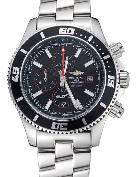 Breitling Superocean Chronograph II Black Dial Stainless Steel Bracelet  622428