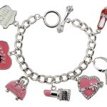 Juicy Couture Replica Pink Enameled Silver Mixed Charms Bracelet