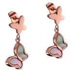 Van Cleef Magic Alhambra Clover Motif Rose Gold Earrings