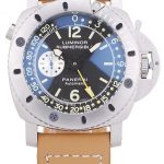 Panerai Luminor Submersible Black Dial Leather Bracelet