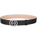 Guccissima Black Leather Belt with Interlocking G Buckle