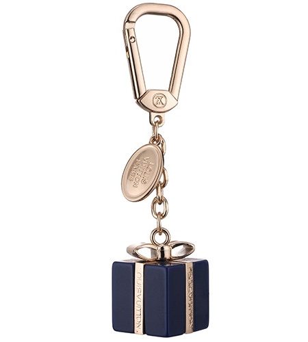 Louis Vuitton Replica Blue Ceramic & Rose-Gold Gift Box Bag Charm