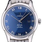 Omega Swiss DeVille Stainless Steel Bezel Roman Numbers Blue Dial 7612
