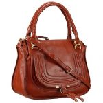 Chloe Marcie Satchel Crossbody Bag Dark Brow