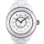 Dior VIII Baguette Cut White Diamonds with Diamond Encrusted Dial cd06 621359