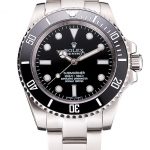 Swiss Rolex Submariner No Date Black Dial And Bezel Stainless Steel Case And Bracelet