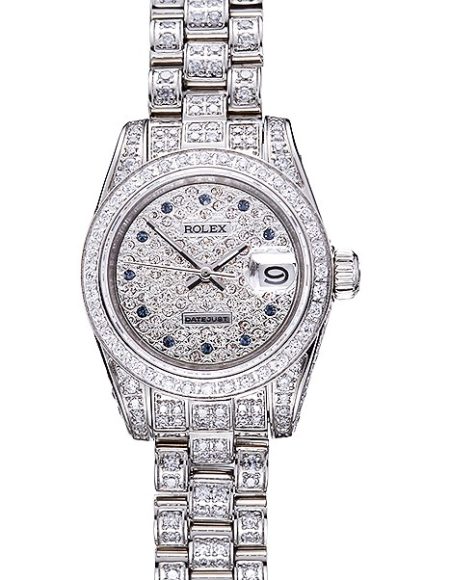 Swiss Rolex DateJust Diamond Dial Stainless Steel 622022