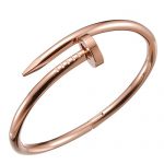 Cartier Replica Twisted Carpenter Nail Shaped Rose Gold Plated Bangle Bracelet
