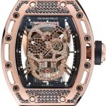 Richard Mille Tourbillon Skull RM 052 Rose Gold Case Black Rubber Bracelet  1454252